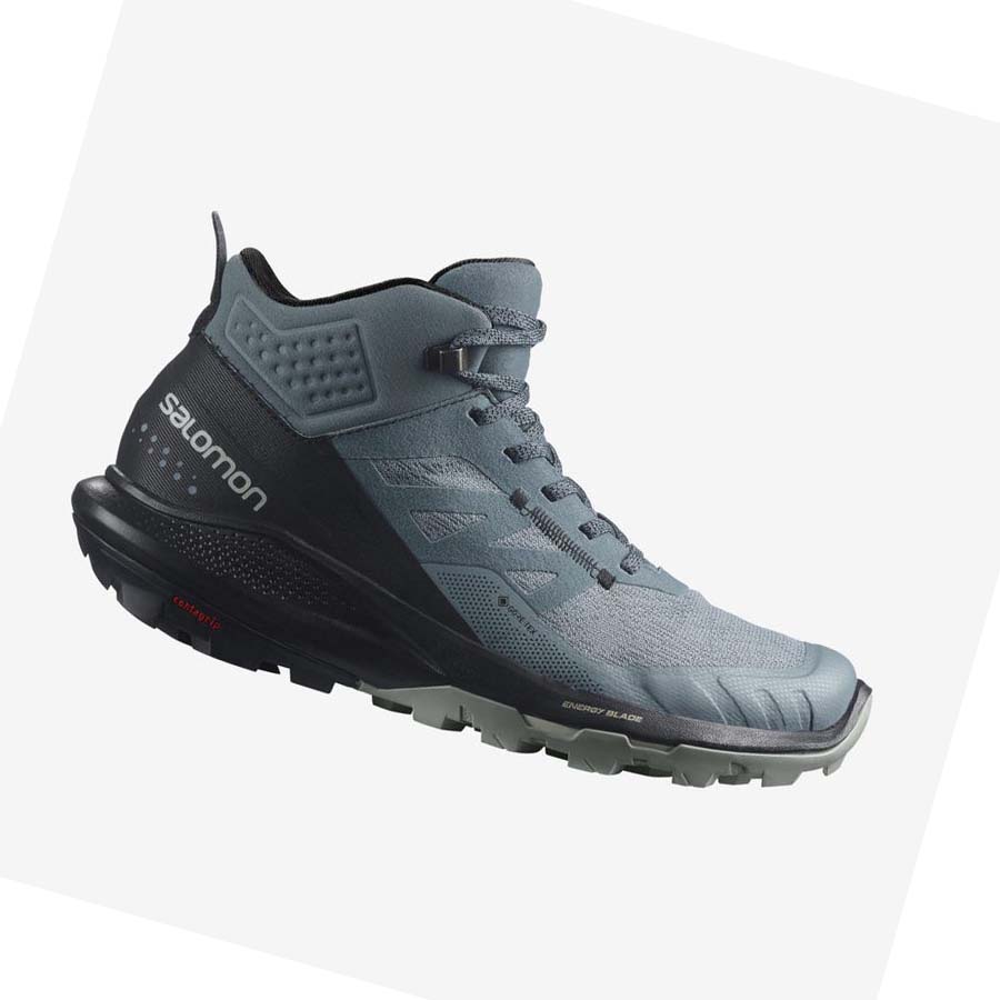 Salomon WoOUTPULSE MID GORE-TEX Túracipő Női Titán | HU 2838WNB